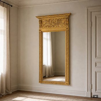 An Empire mirror, first half of the 19th century.