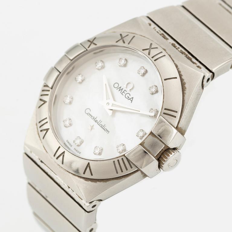 Omega, Constellation, "Diamond-set mother-of-pearl dial", armbandsur, 27 mm.