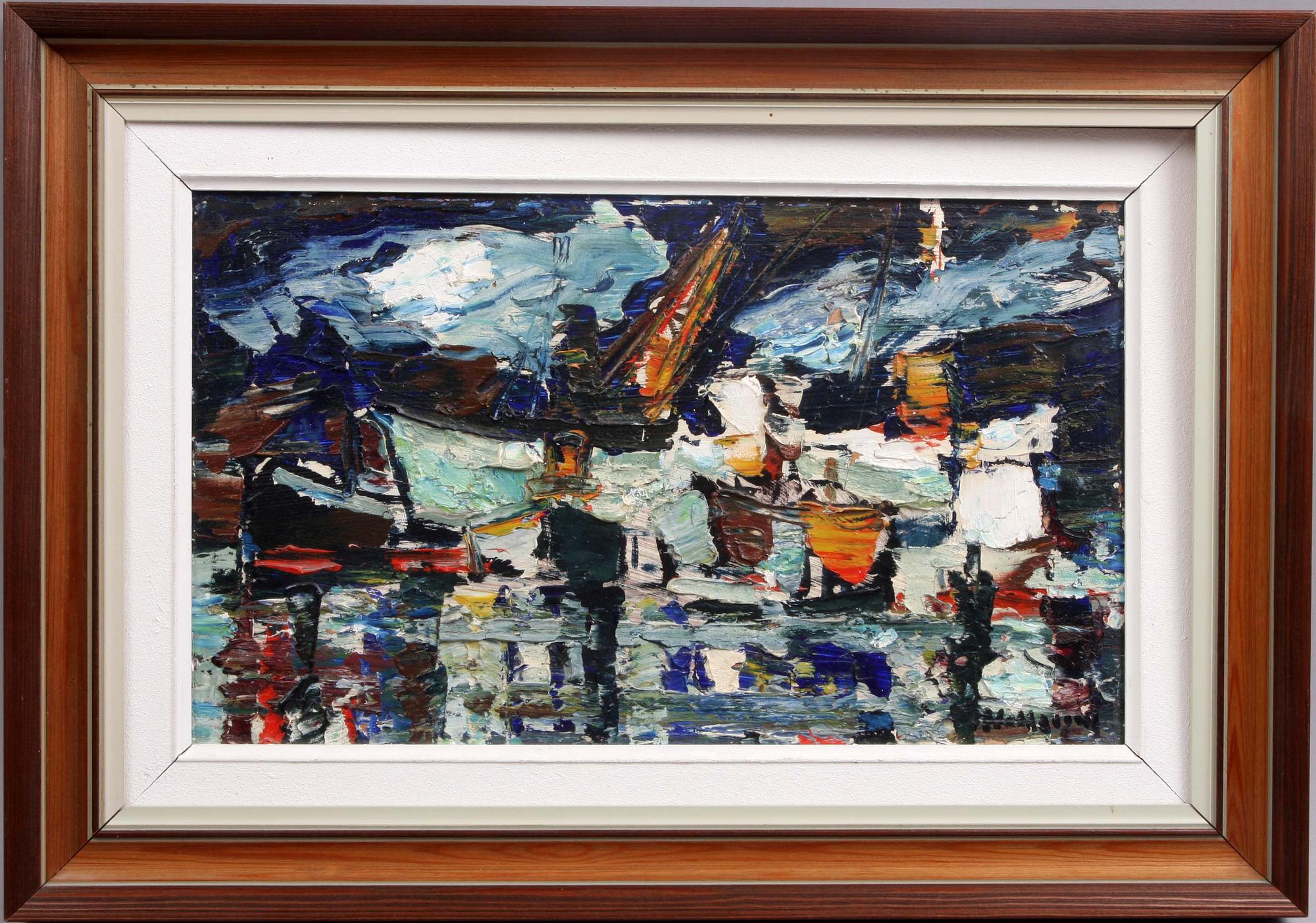 BENGT HILLGRUND, oljemålning på pannå, sign.