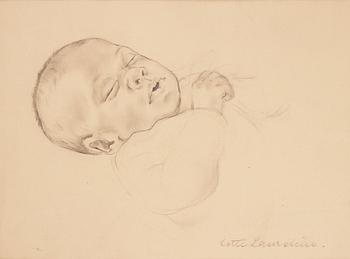 793. Lotte Laserstein, Sleeping baby.