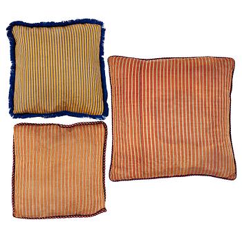 40. CUSHIONS, 3 pcs., probably silk, second half of the 20th century.