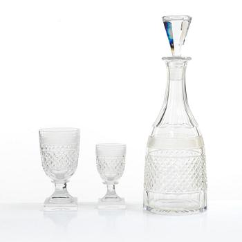 Elis Bergh, glasservis, 25 delar, "Kent", Kosta.