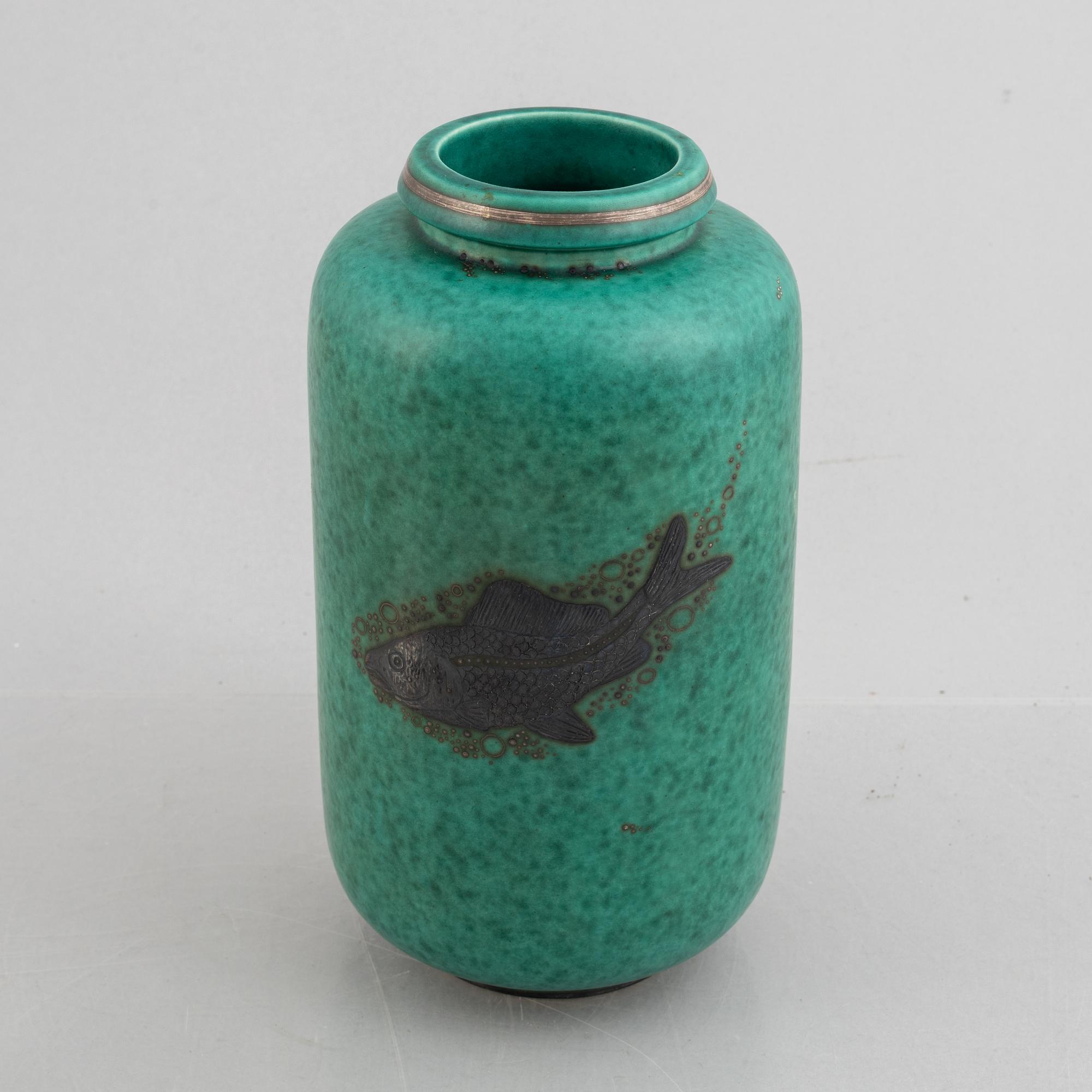 Wilhelm Kåge, an 'Argenta' stoneware vase, Gustavsberg.