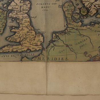 ABRAHAM ORTELIUS, map, copper engraving   “Septentrionalium Regionum Descrip.Antwerpen, 1570's.