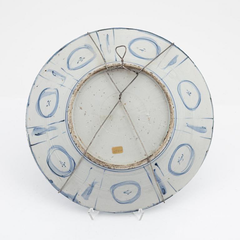A blue and white dish, Mingdynasty, Wanli (1572-1620).