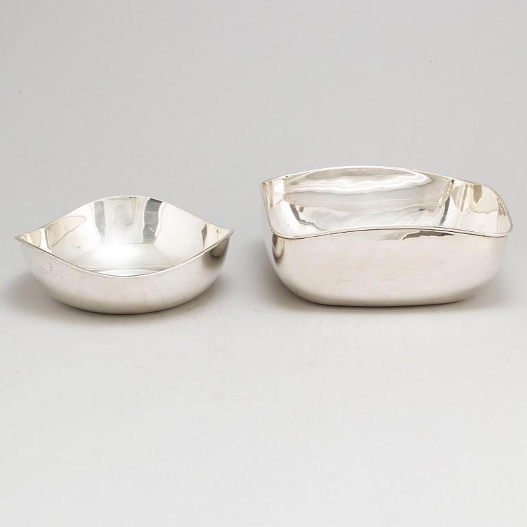 Two sterling silver bowls from Mexico.