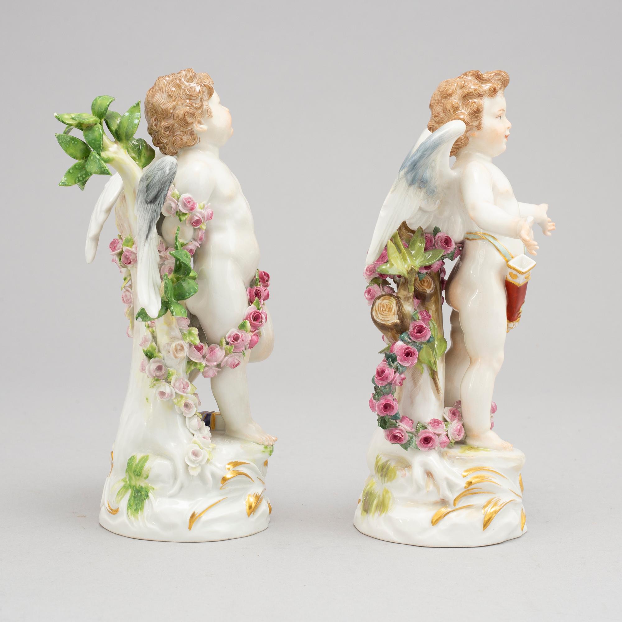 A pair of Meissen figurines, circa 1890.