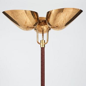 Carl-Axel Acking, a rare model "2645" floor lamp, Bröderna Malmströms metallvarufabrik, Sweden 1940-50s.