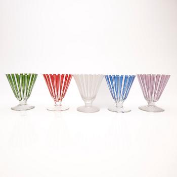 Bengt Orup, glass service, 9 dl, "Strikt", Johansfors, mid-20th century.