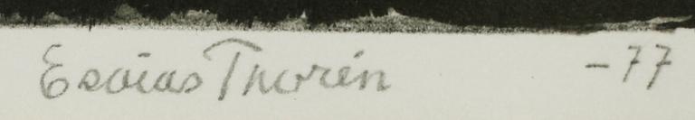 ESAIAS THORÉN, färglitografi, sign, dat -77, numr HC 1/40.