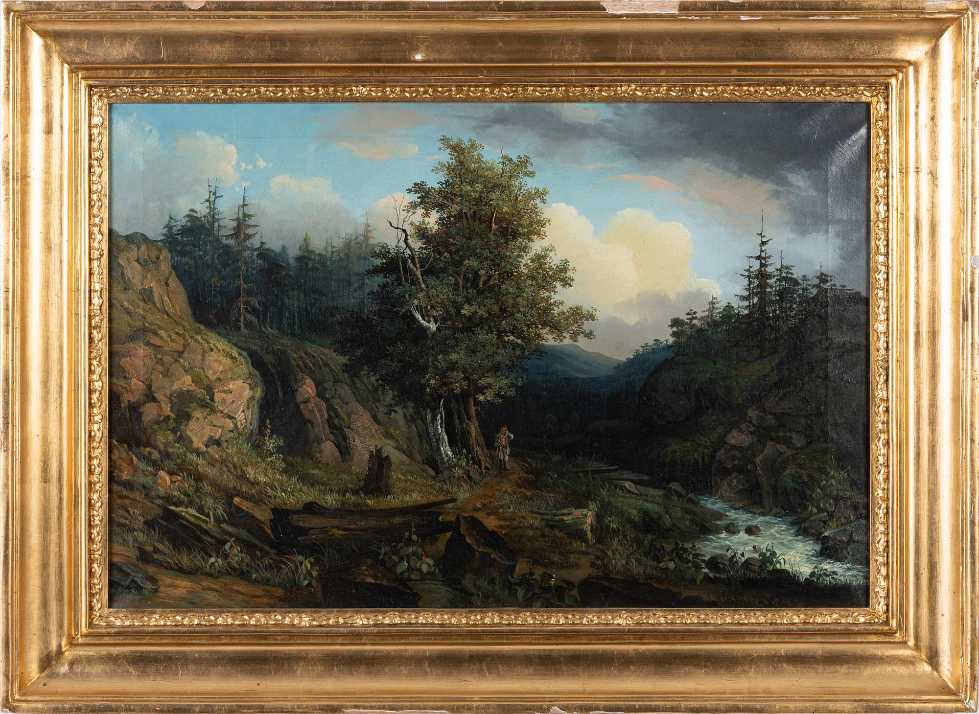 Carl PEter Hallberg, oil on canvas, signerad och daterad 1851.