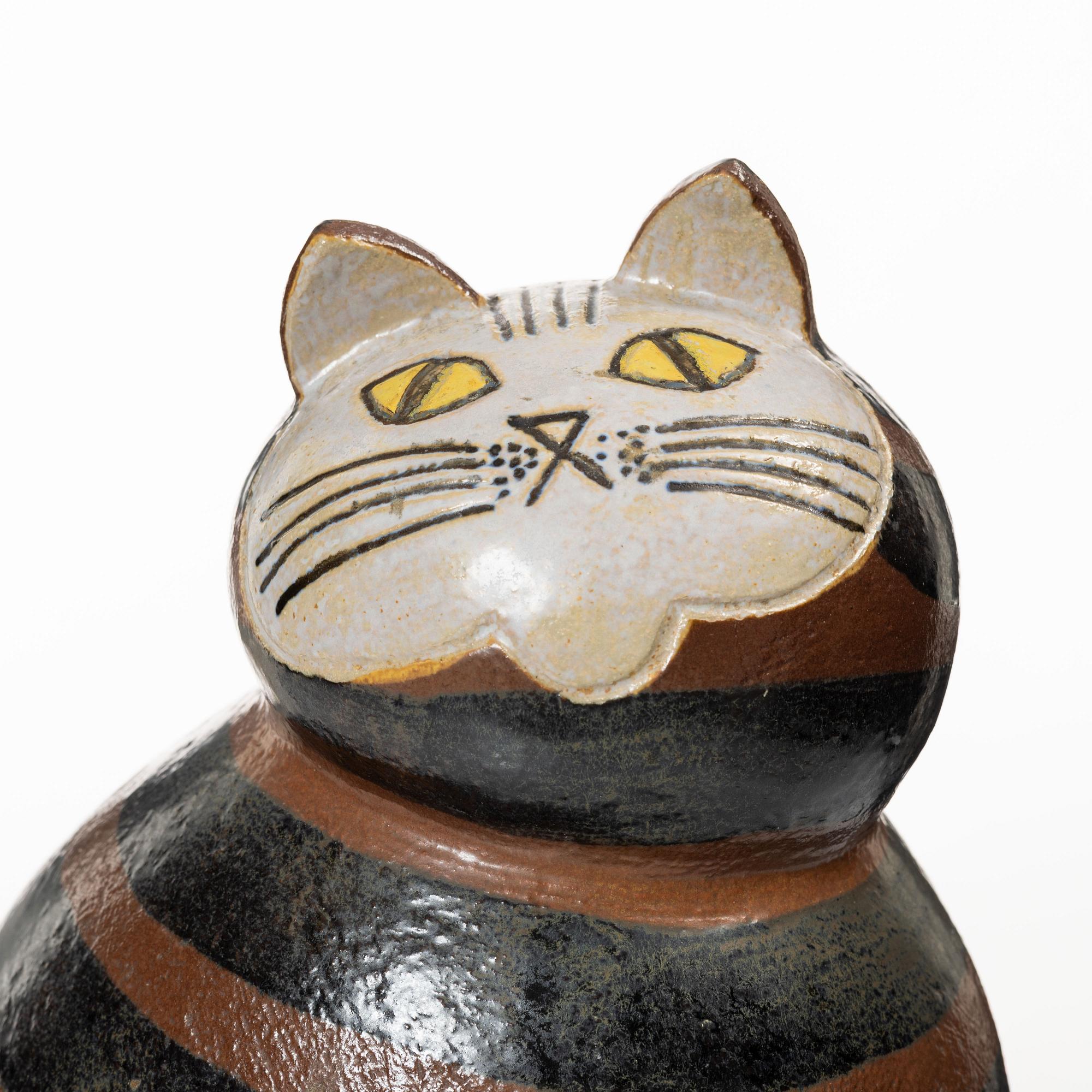 Lisa Larson, a 'Maxikatt' stoneware sculpture, from the series 'Stora Zoo', Gustavsberg.