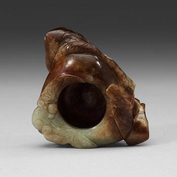 53. A nephrite brushwasher, Qing dynasty.