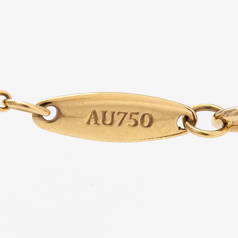 Tiffany & Co, Elsa Peretti, halsband, 18K guld och diamant ca 0.05 ct. Märkt Tiffany & co, Peretti.