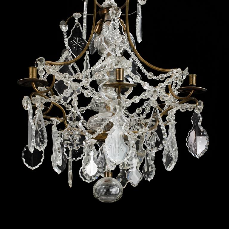 LJUSKRONA, rokokostil, 1900-tal. Höjd: ca 98 cm.