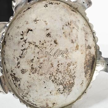 A three-piece silver coffee service, Gustaf Mölleborg, Stockholm, 1903.