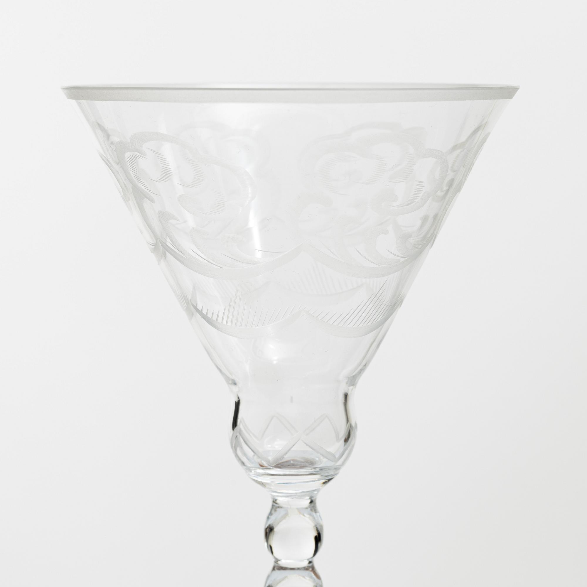 Simon Gate, a 61-piece 'Molnet' glass service, Orrefors.