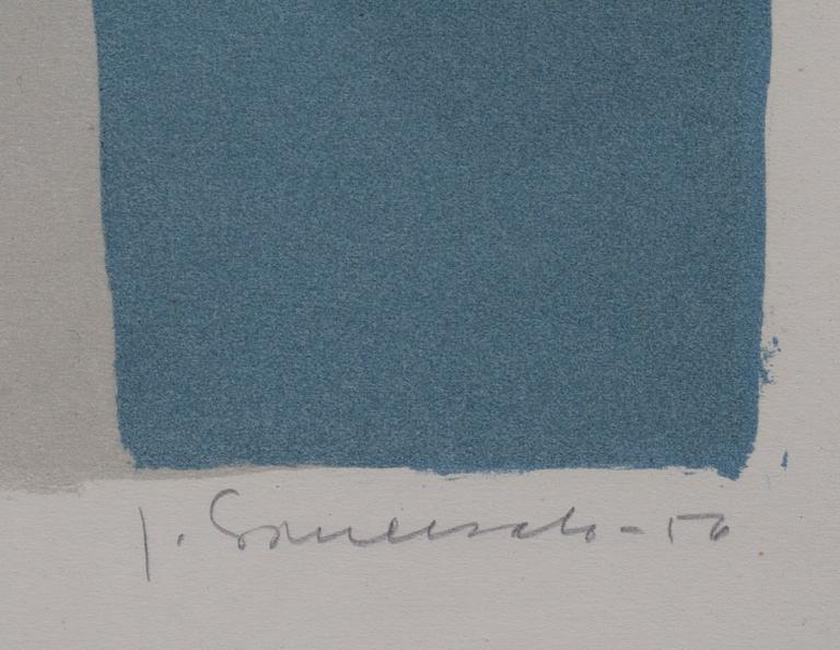 JAAKKO SOMERSALO, färglitografi, signerad och daterad -56. Numrerad 124/250.