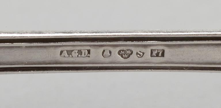 PARTI SILVER, 21 delar, bla. "Olga", GAB, Stockholm 1959. Total vikt ca 486 cm.