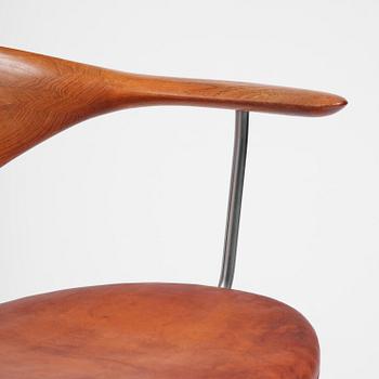 Hans J. Wegner, skrivbordsstol, "Swivel Chair" modell "JH502", Johannes Hansen, Danmark, 1950-60-tal.