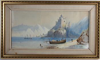 OKÄND KONSTNÄR, akvarell, sign G Manetti.