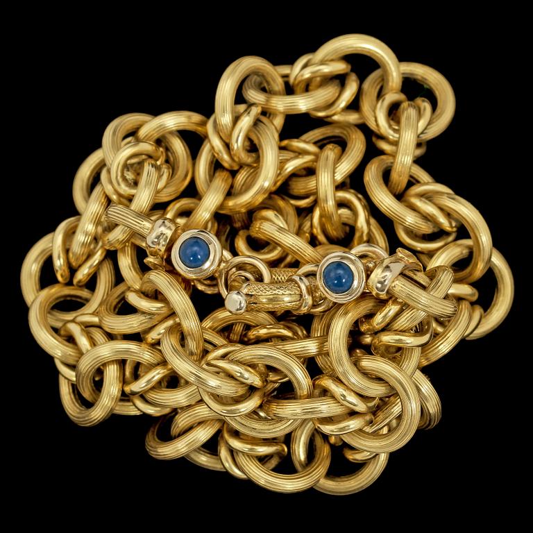 COLLIER, 18k guld, Vicenza, Italien, 1900-talets sista kvartal. Vikt 64 g.