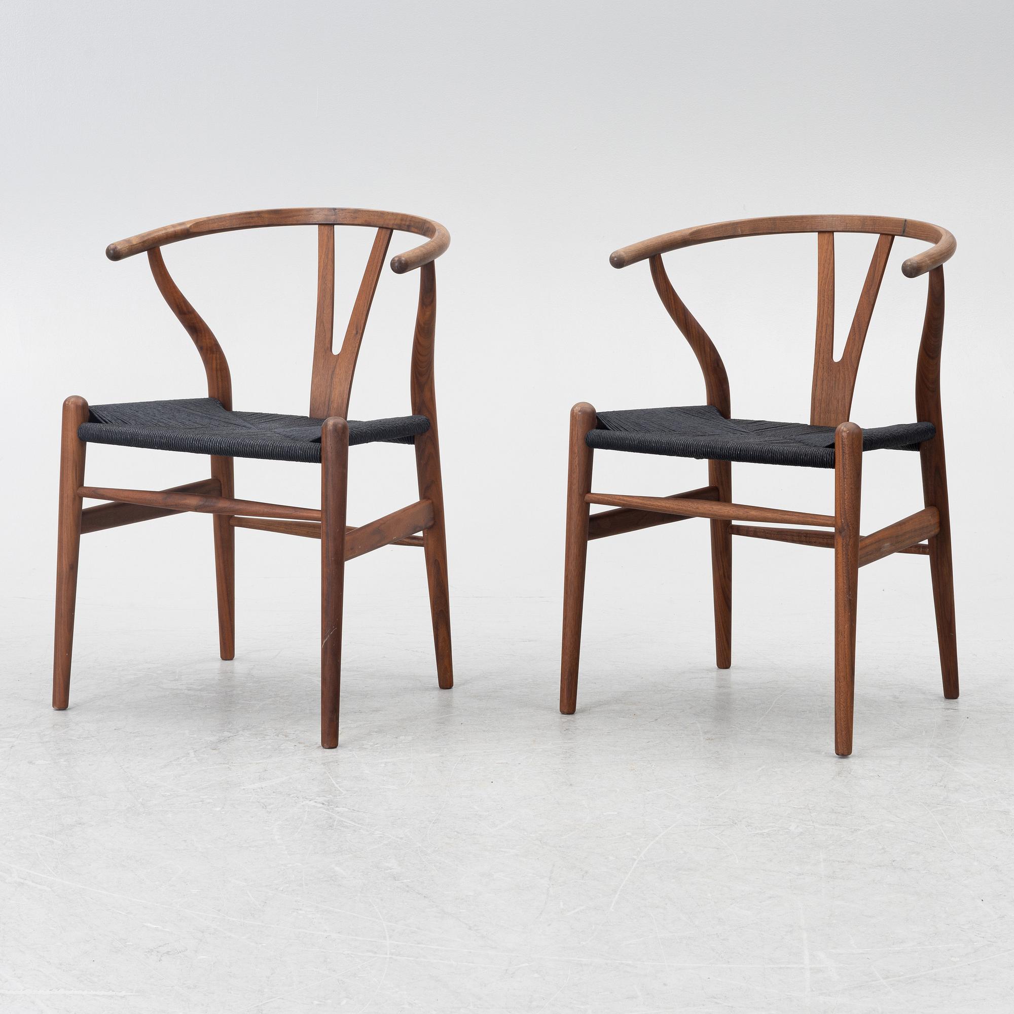 Hans J. Wegner, eight model CH 24 armchairs Carl Hansen & son.