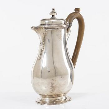 C.S. Harris & Sons Ltd, kaffekanna, silver, London 1914.