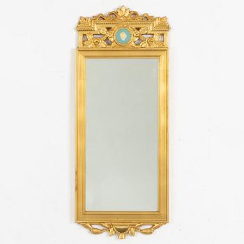 A Gustavian style mirror, mid-20th Century.