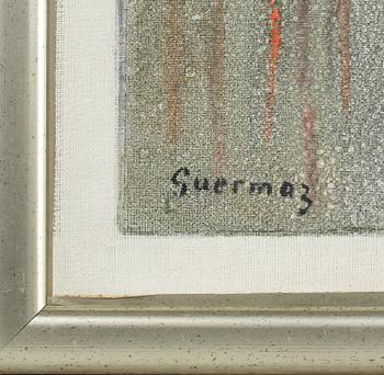 ABDELKADER GUERMAZ, diptyk, oljor på duk, signerade och daterade Paris -65.