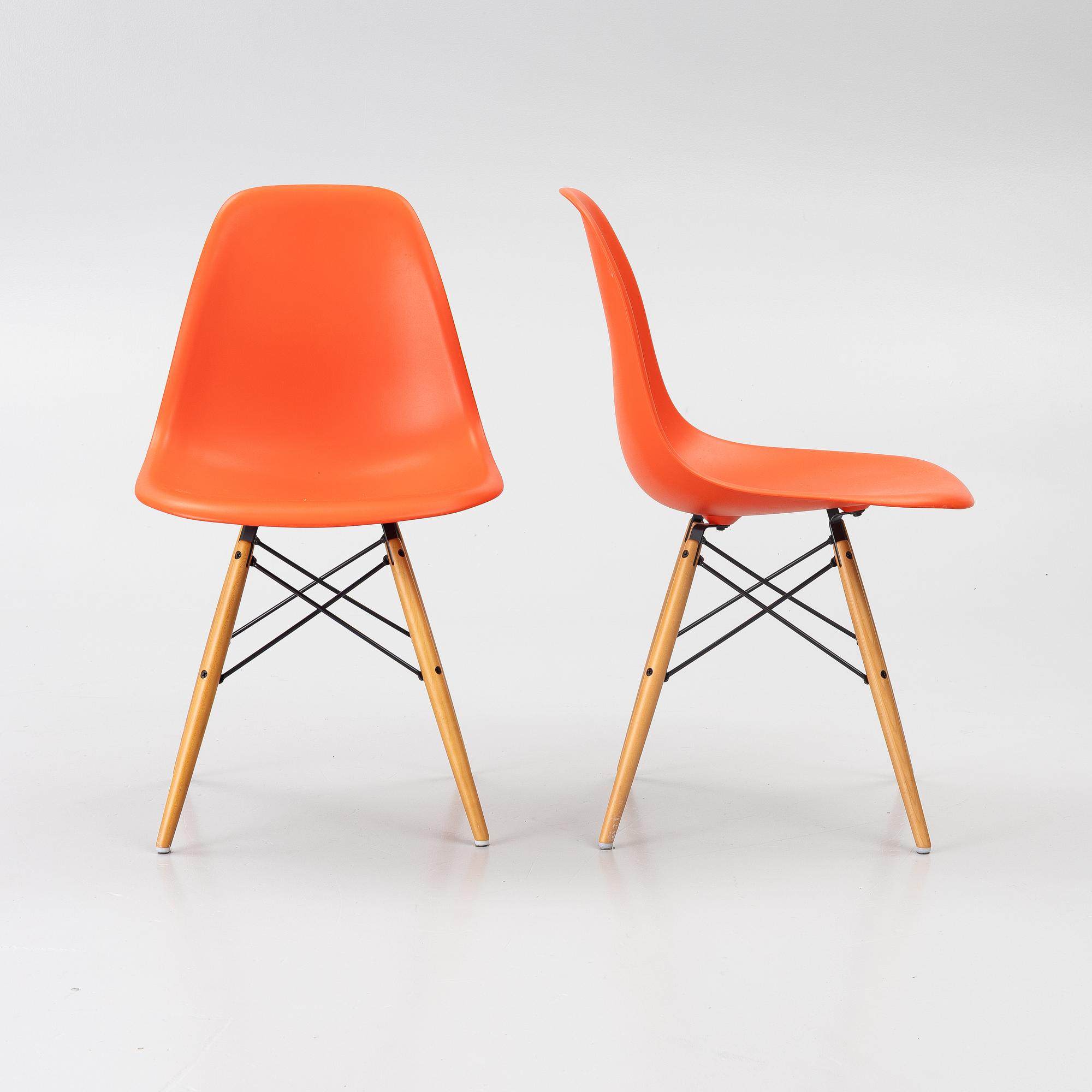 Charles & Ray Eames, Six “Plastic Chair DSW”, Vitra.