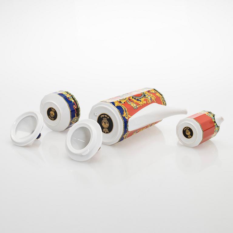 Versace, astiaston osia, posliinia, 9 kpl, "Le Roi Soleil" Rosenthal, 1990-luku.