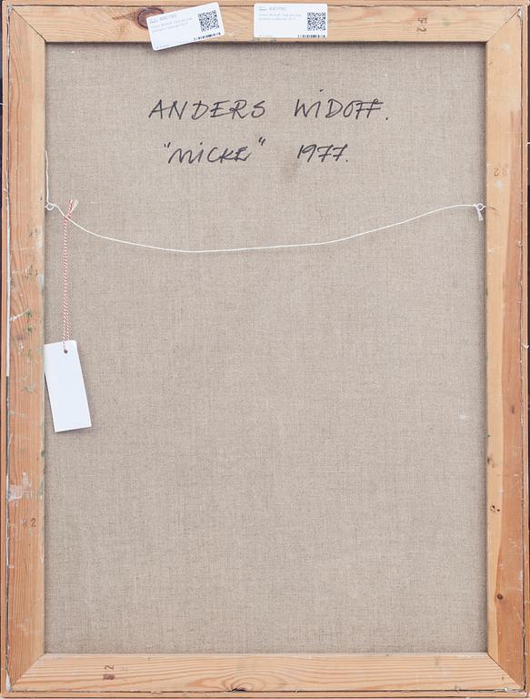Anders Widoff. Olja på duk, signerad o daterad 1977.
