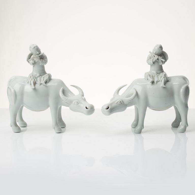 Figuriner, blanc de chine. Kina, 1900-tal.