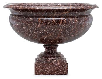 643. A Swedish Empire 19th Century porphyry bowl.