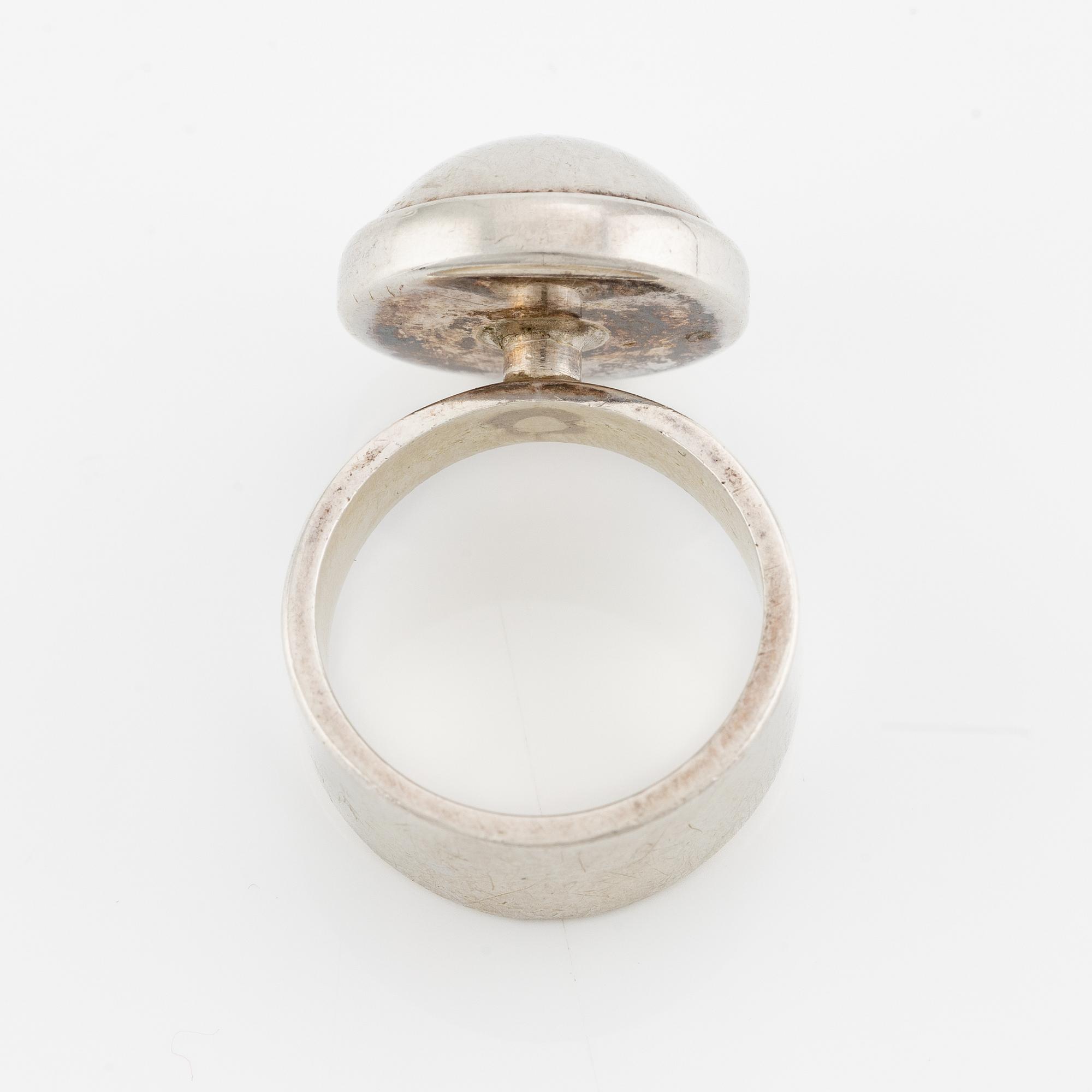 Niels Erik From, ring, sterling silver, Denmark.