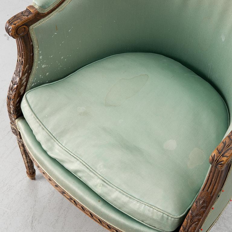 Fåtölj, Louis XVI, Frankrike,.