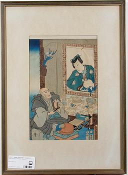 OKÄND KONSTNÄR. Träsnitt, 1900-talets första hälft.