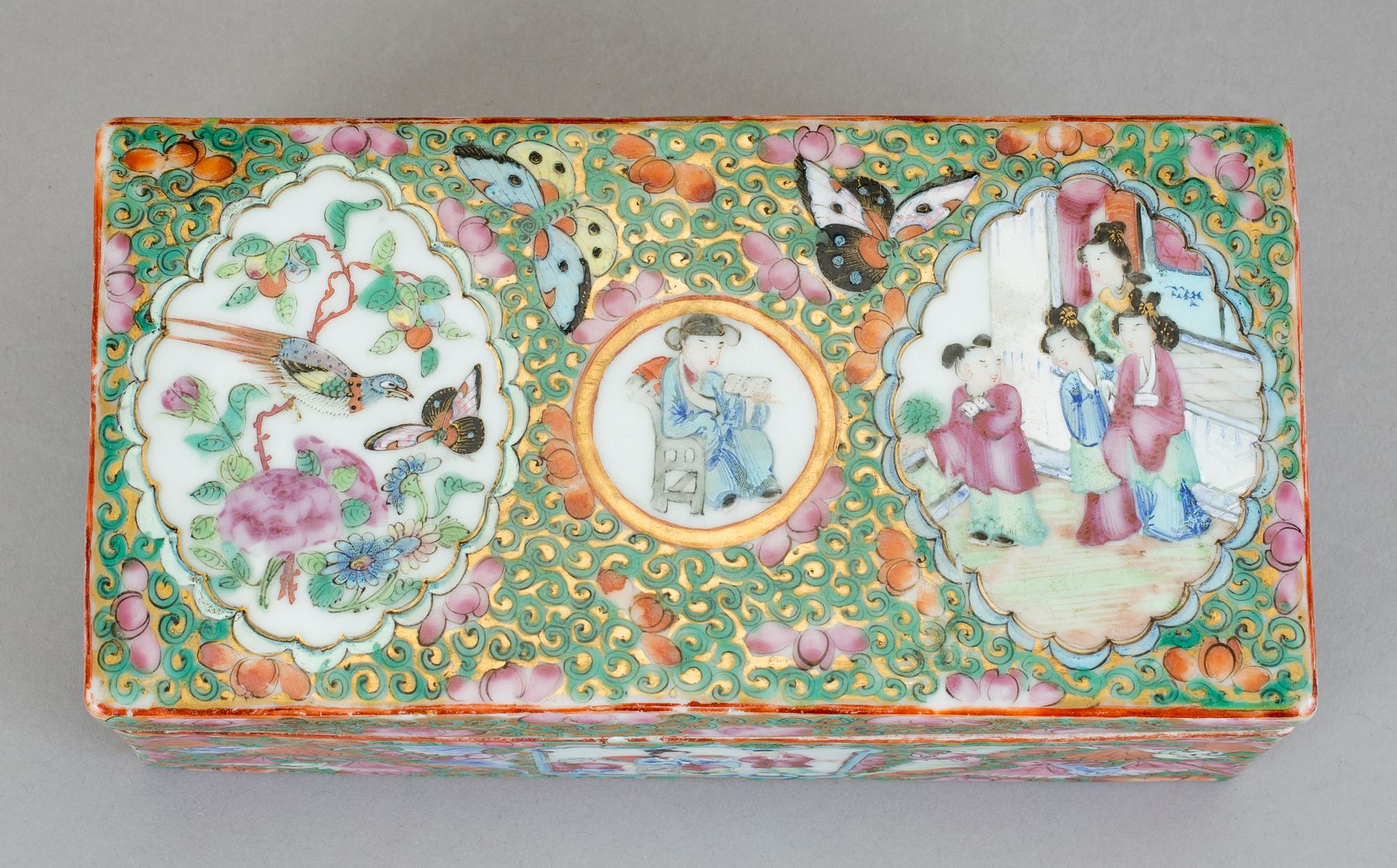 ASK, porslin, Kanton, Kina, Qingdynastin, 1800-tal.