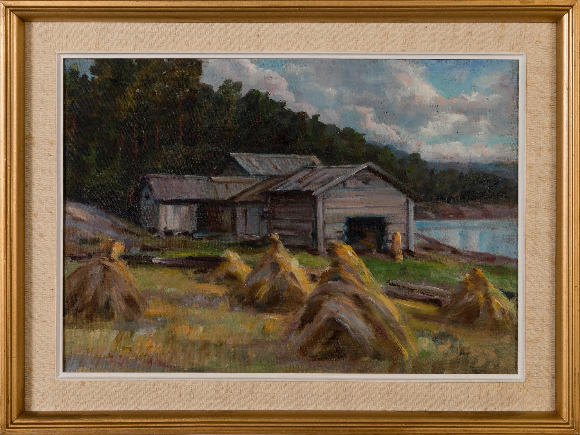 INA SJÖSTRÖM, olja på pannå, signerad.