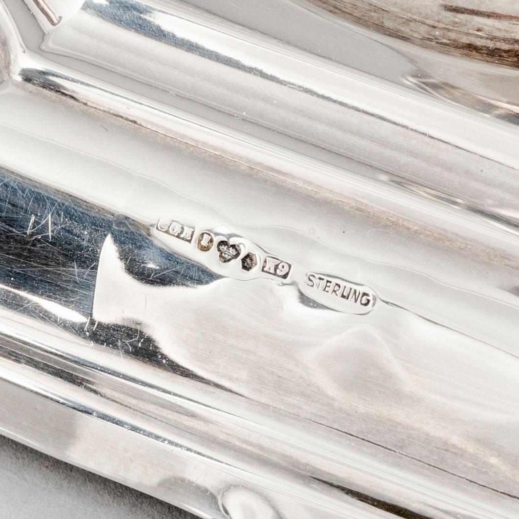 CG Hallberg, ljusstakar, ett par, sterlingsilver, Stockholm 1960.