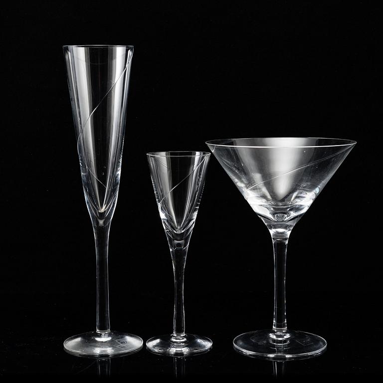 ANNA EHRNER, a 'Line' glass servis, 78 psc, Kosta Boda.