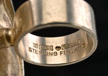 Björn Weckström, A RING, silver, "Birth of a Crater", Lapponia 1969. Weight 24,1.