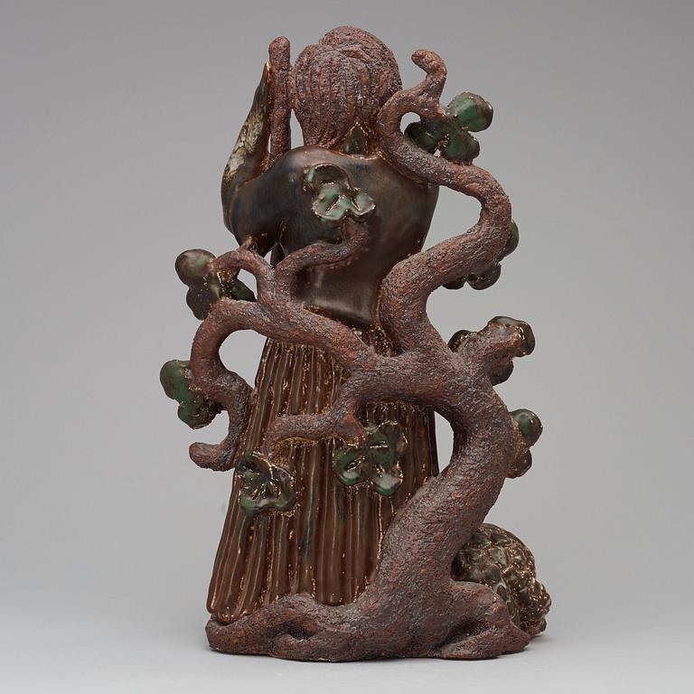 A unique Gunnar Nylund stoneware sculpture, Rörstrand 1930's.