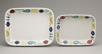 SERVISDELAR, 28 delar, flintgods, "Picknick", Marianne Westman, Rörstrand. 1950/60-tal.