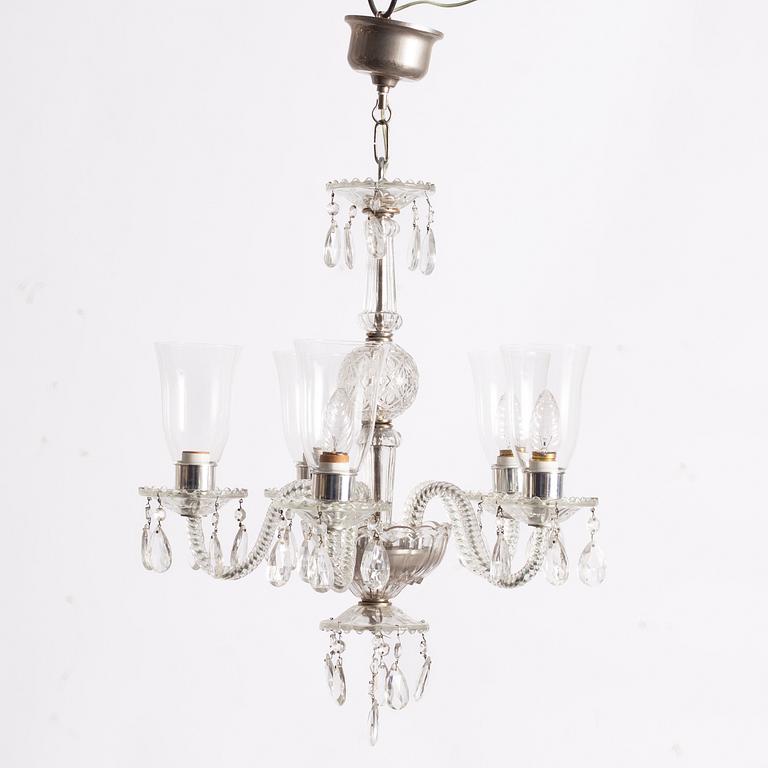 A chandelier, probably Bohemia, mid-20th century.