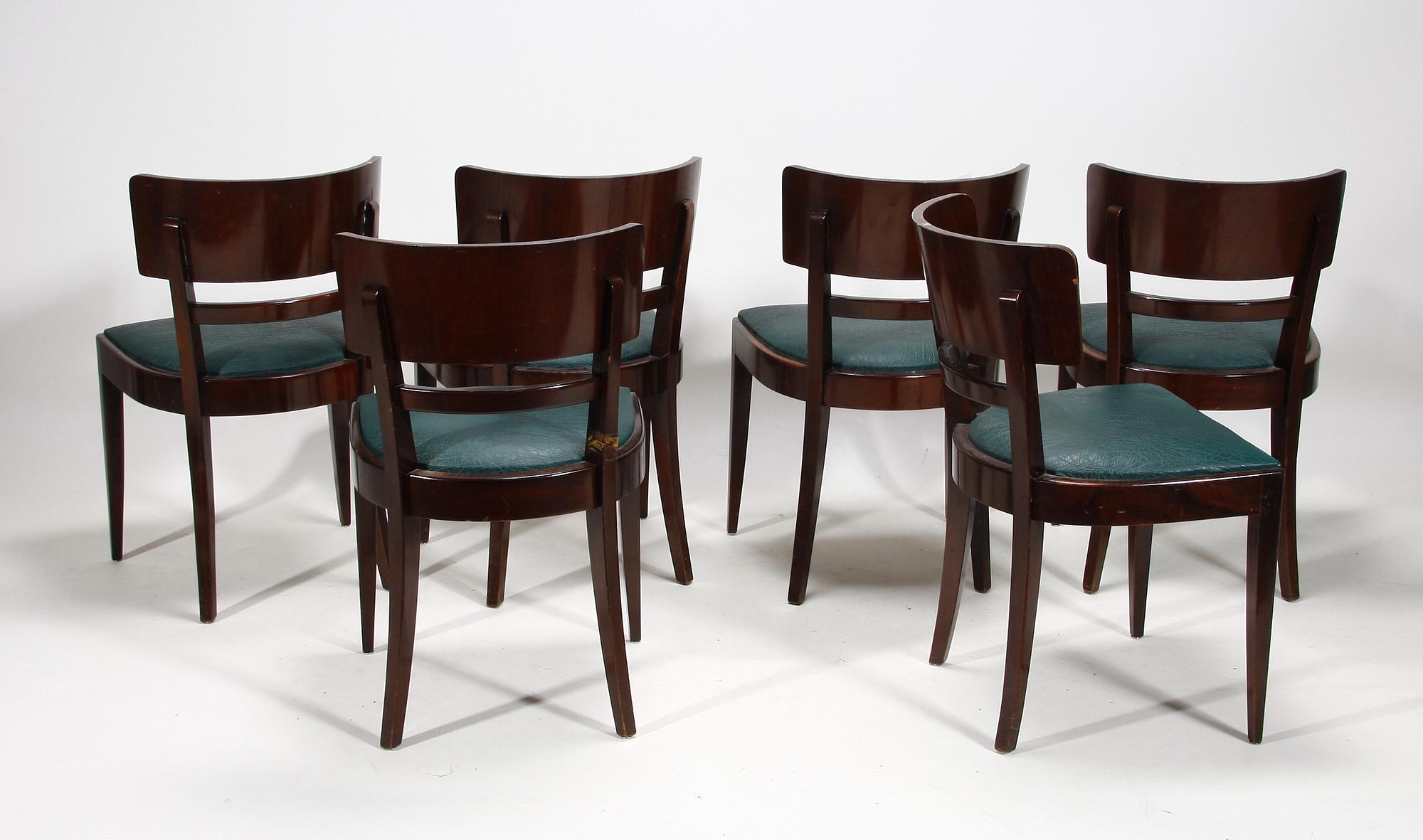 STOLAR, 6 st. Art deco, 1920/30-tal.