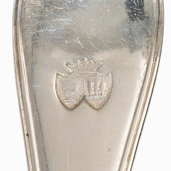 Johan Petter Grönvall, Matskedar, 6 st samt såssked, Stockholm 1826-1827.