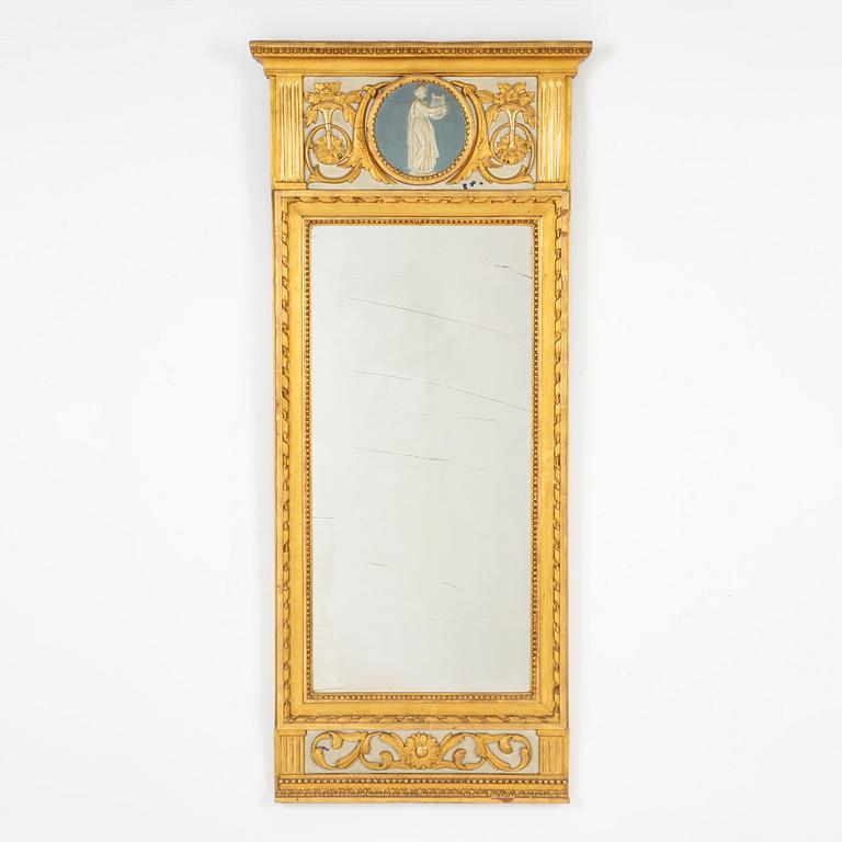 A Swedish Gustavian Giltwood Mirror, Lago Lundén (master in Stockholm 1773-1819).