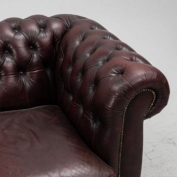 Sofa and armchair, Chesterfield, second half of the 20th Century.
